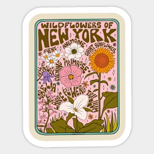 New York Wildflowers Sticker